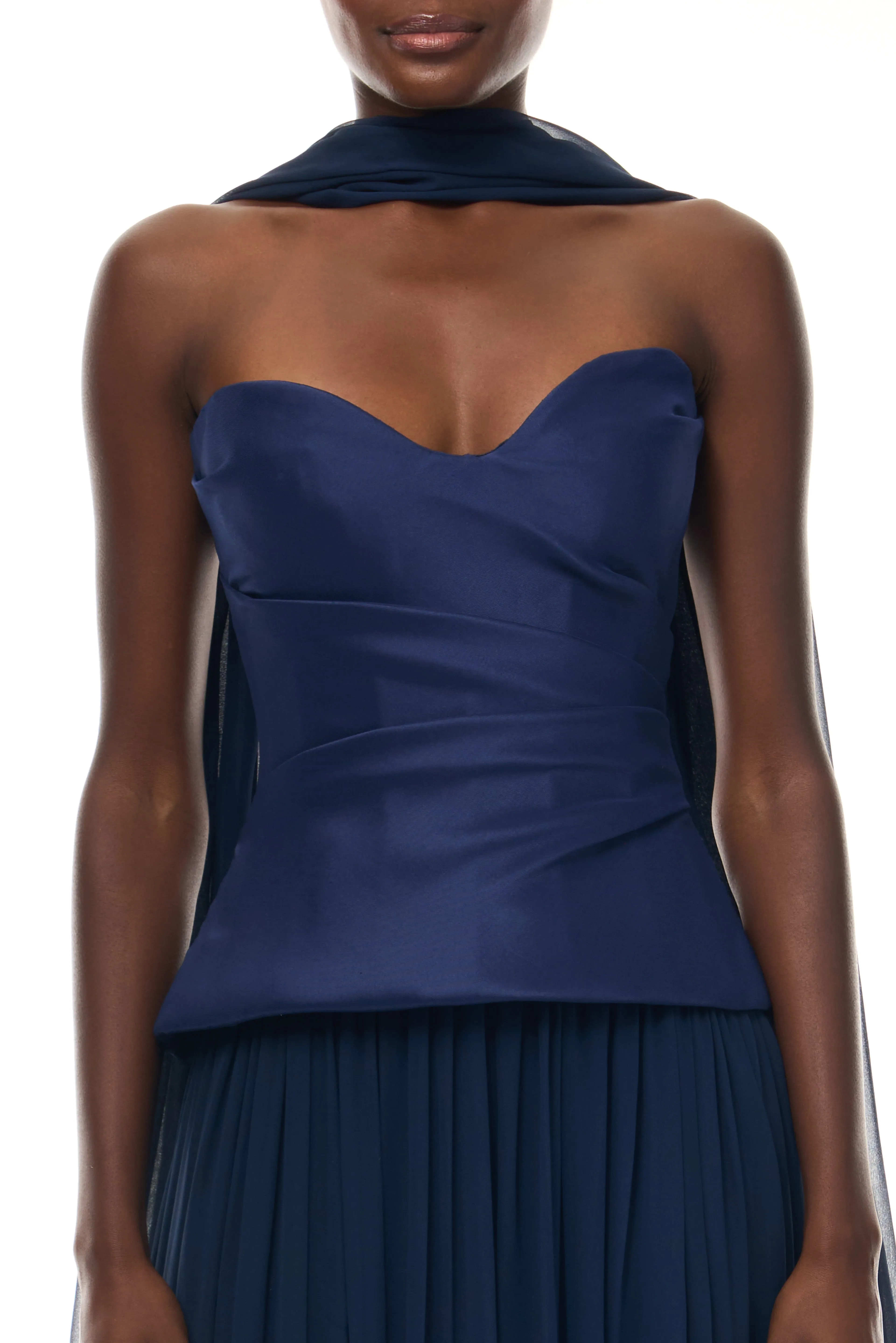 Drop Waist Corset Gown with Shawl sold by Monique Lhuillier product image thumbnail 2