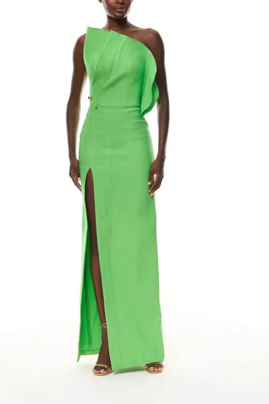 Petal Neckline Column Gown made by Monique Lhuillier