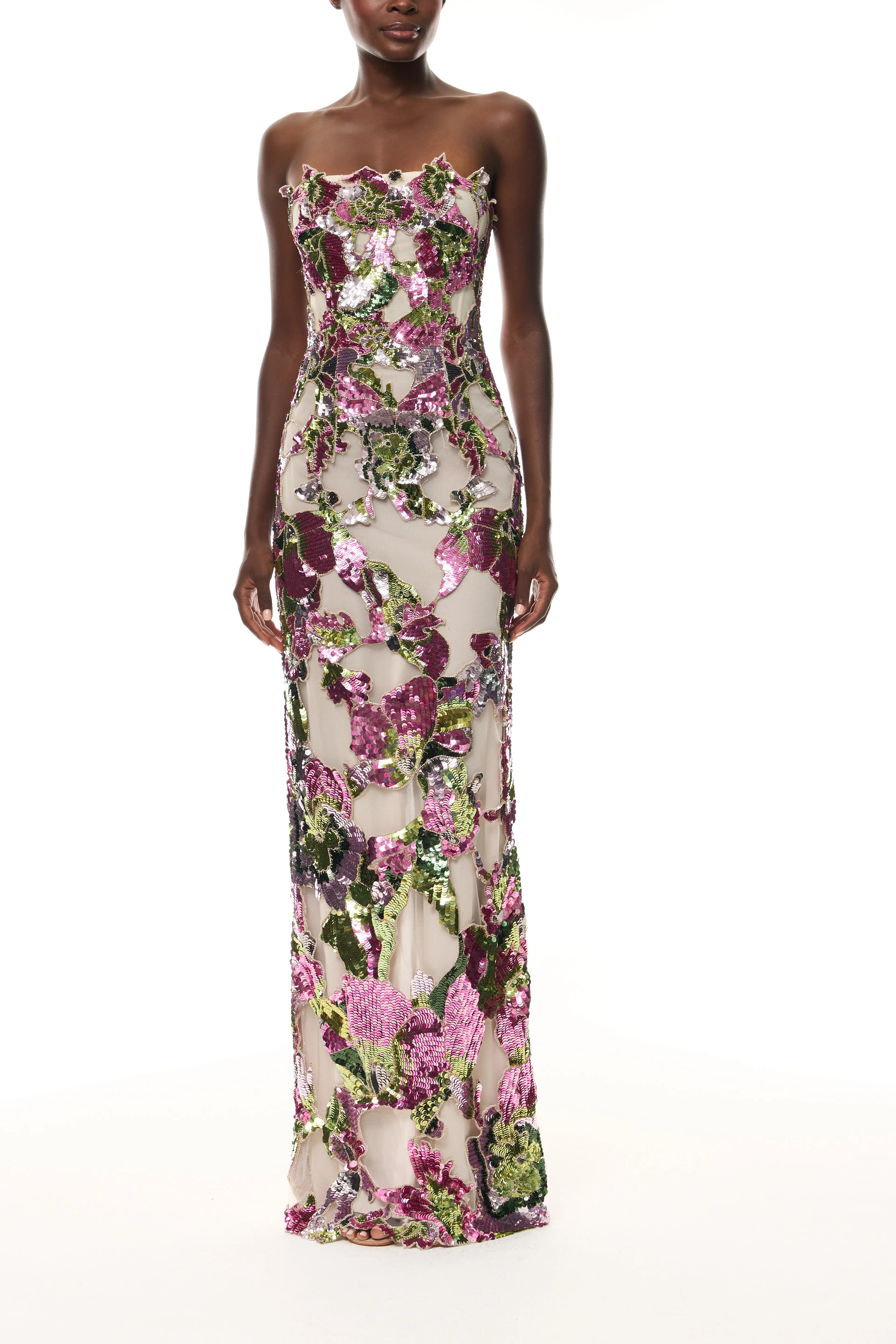 Tulip Sequin Column Gown sold by Monique Lhuillier