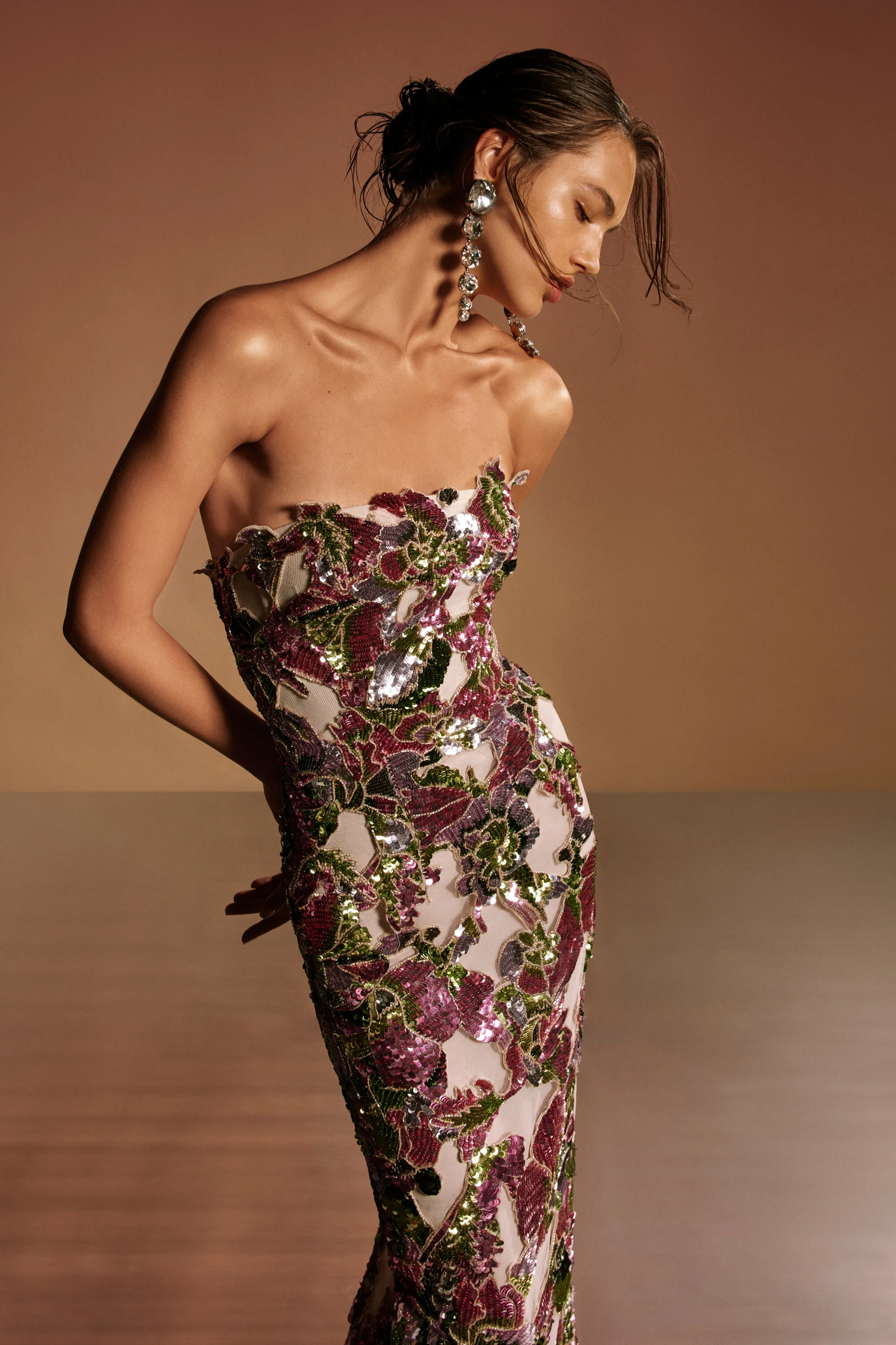 Tulip Sequin Column Gown sold by Monique Lhuillier product image thumbnail 2