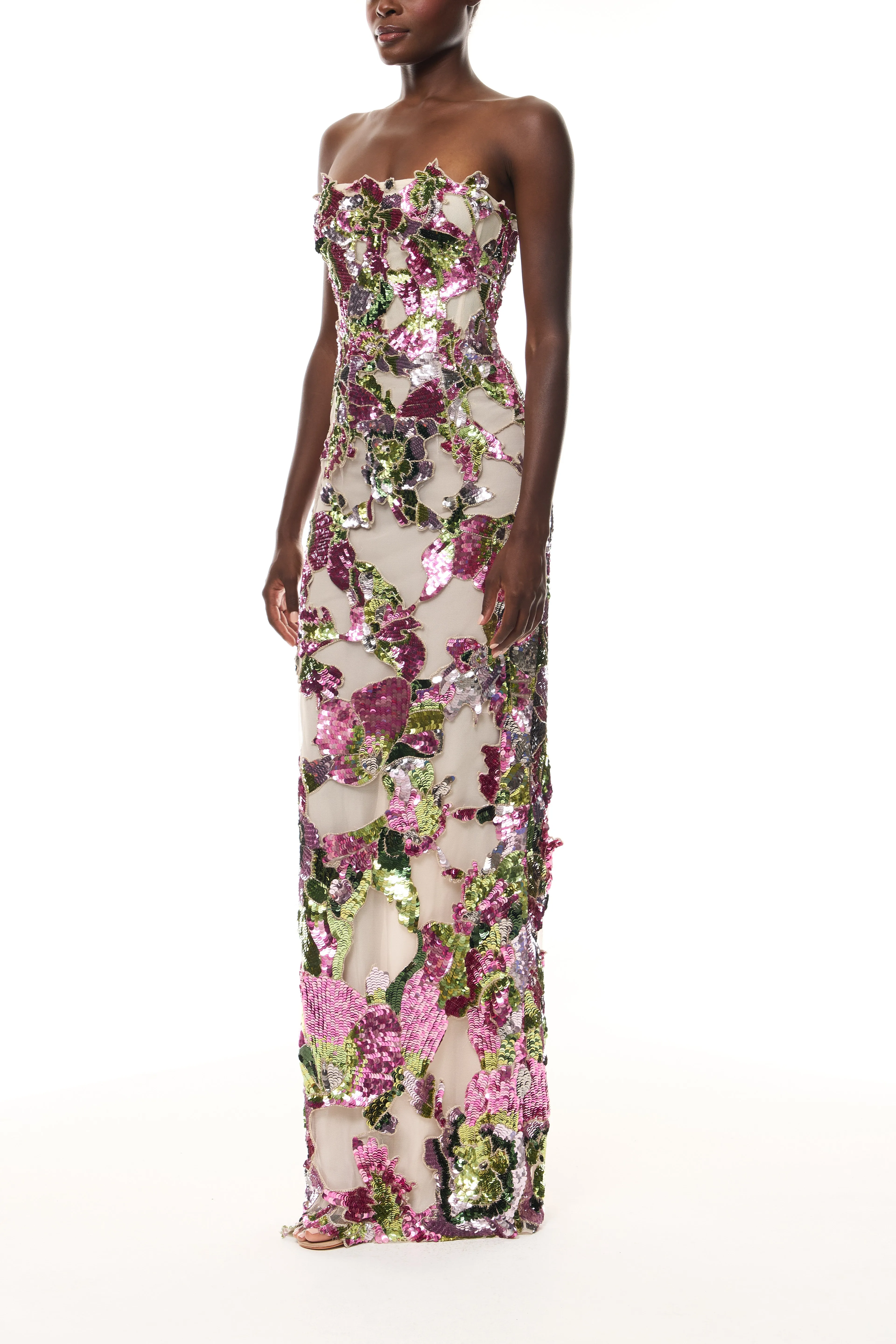 Tulip Sequin Column Gown sold by Monique Lhuillier product image thumbnail 4