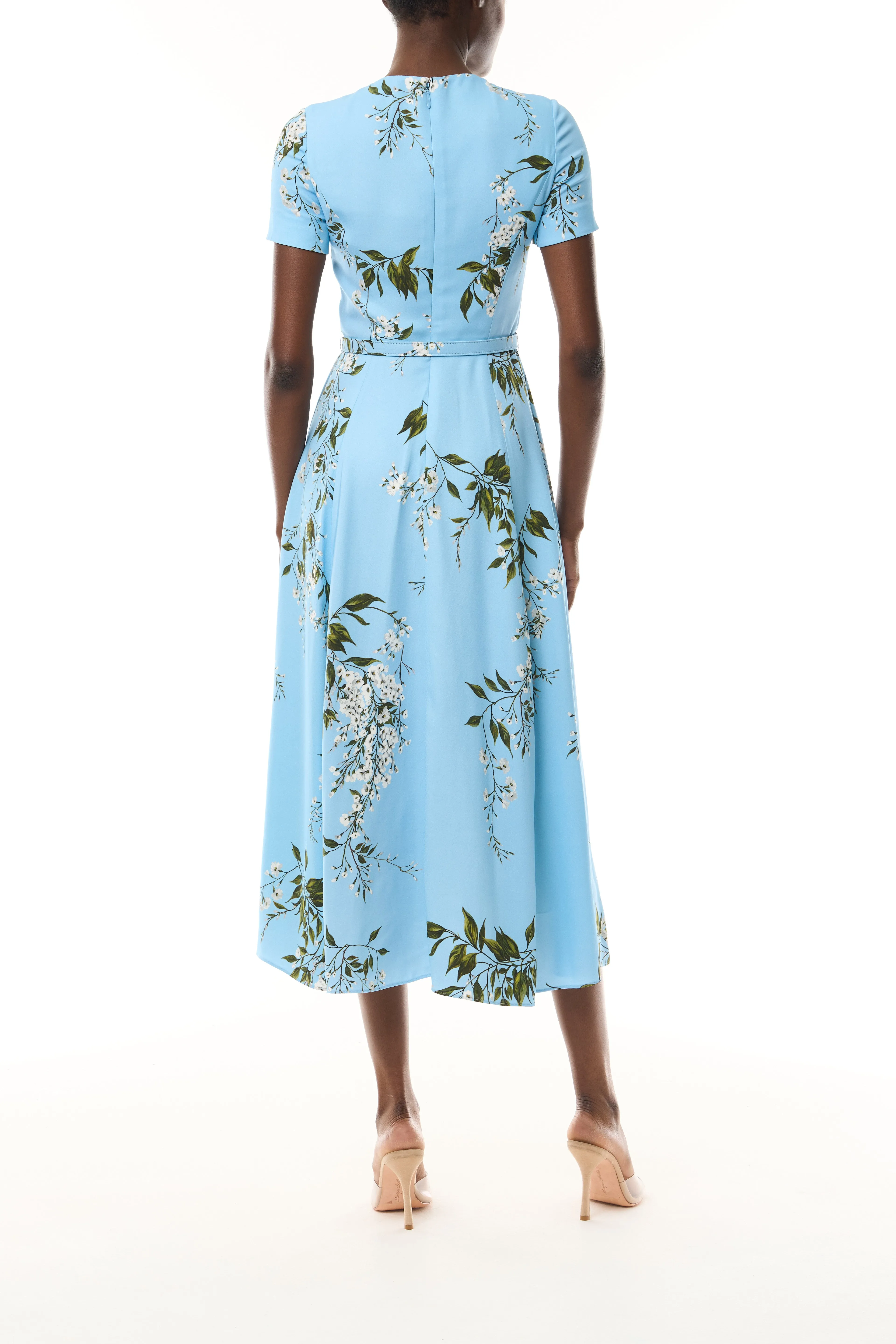 Short Sleeve Floral Dress sold by Monique Lhuillier product image thumbnail 5
