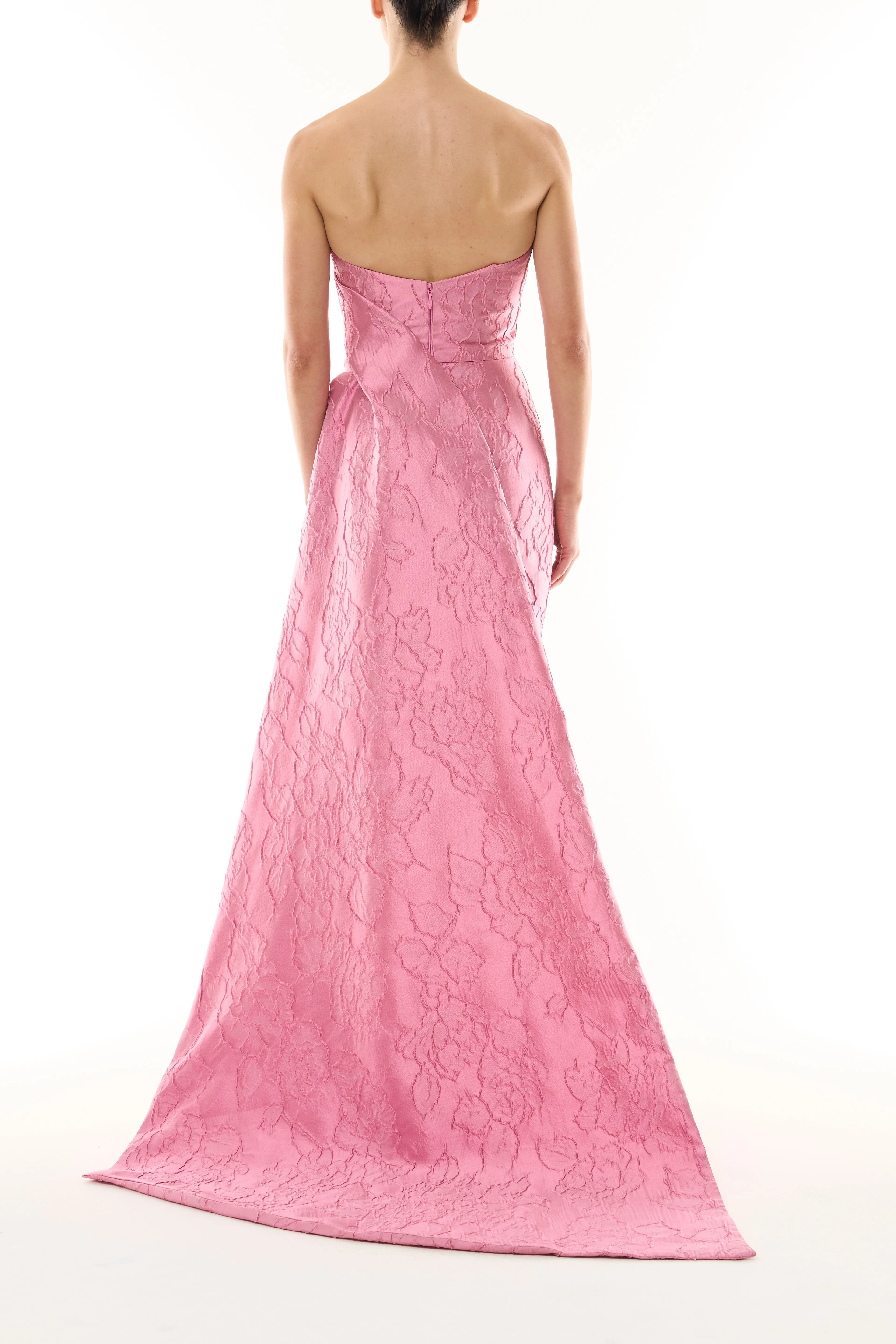 Floral Jacquard Gown with Train sold by Monique Lhuillier product image thumbnail 5