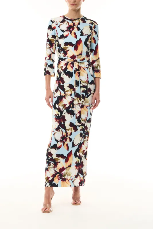 Amber Lily Crepe Sheath Dress made by Monique Lhuillier