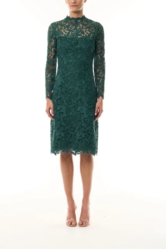 Long Sleeve Lace Sheath made by Monique Lhuillier