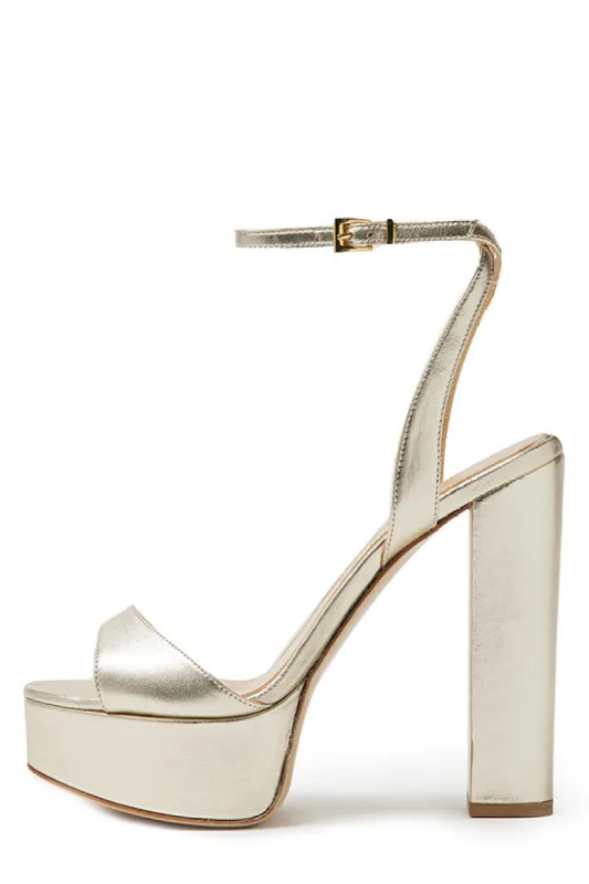 Khloe Leather Platform sold by Monique Lhuillier