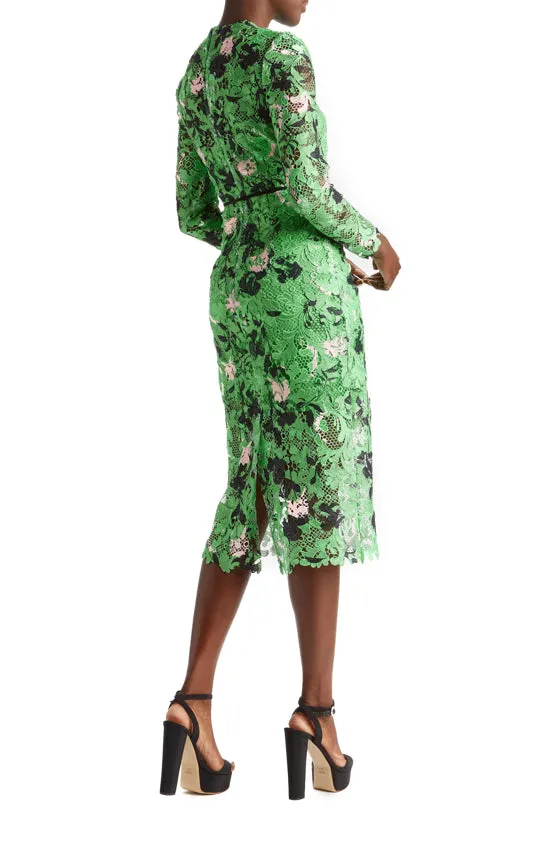 Long Sleeve Lace Sheath Dress sold by Monique Lhuillier product image thumbnail 5