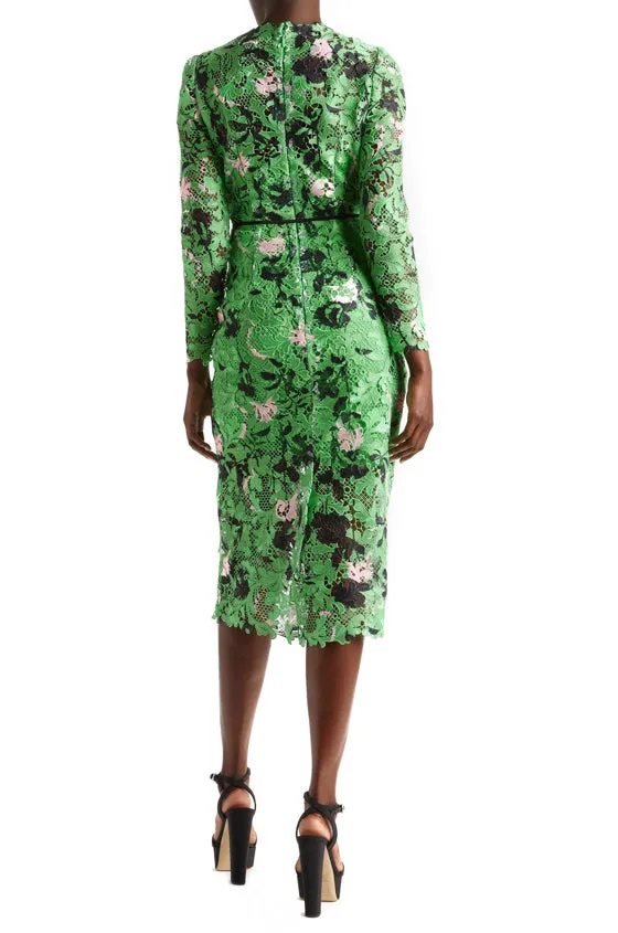 Long Sleeve Lace Sheath Dress sold by Monique Lhuillier product image thumbnail 4