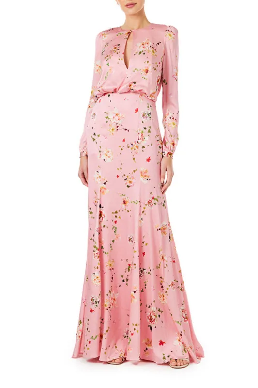 Floral Long Sleeve Gown sold by Monique Lhuillier
