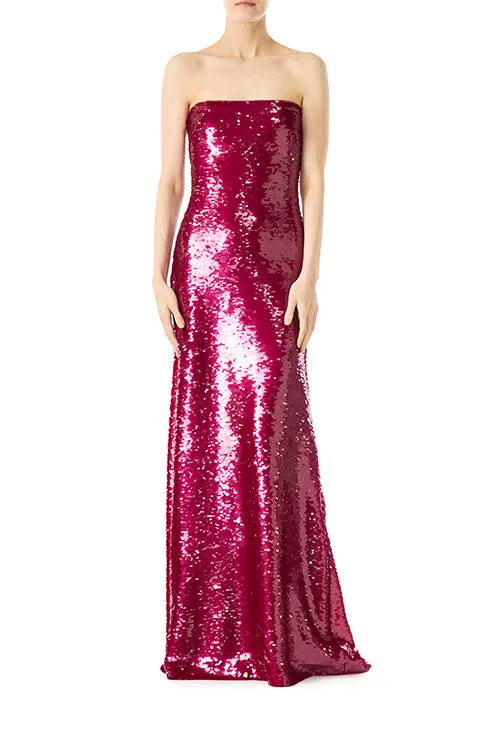 Strapless Sequin Column Gown sold by Monique Lhuillier product image thumbnail 2