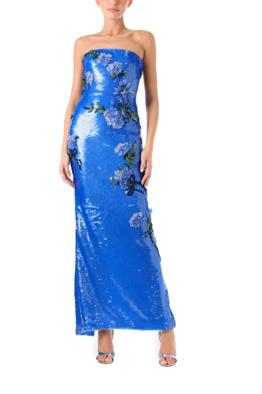 Floral Embroidered Sequin Gown sold by Monique Lhuillier