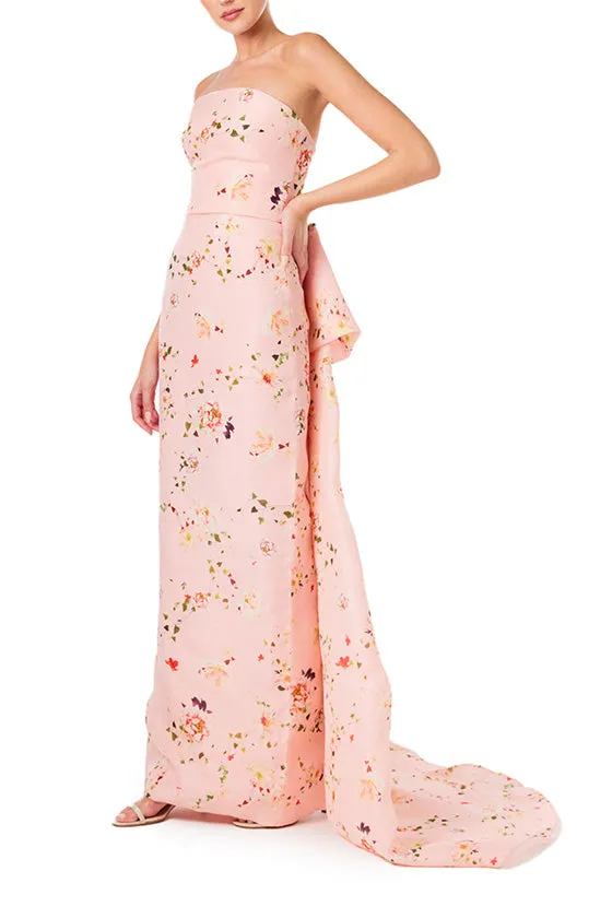 Floral Strapless Column Gown sold by Monique Lhuillier product image thumbnail 3