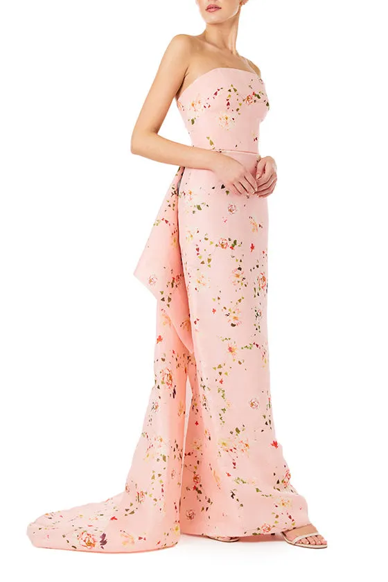 Floral Strapless Column Gown sold by Monique Lhuillier product image thumbnail 4