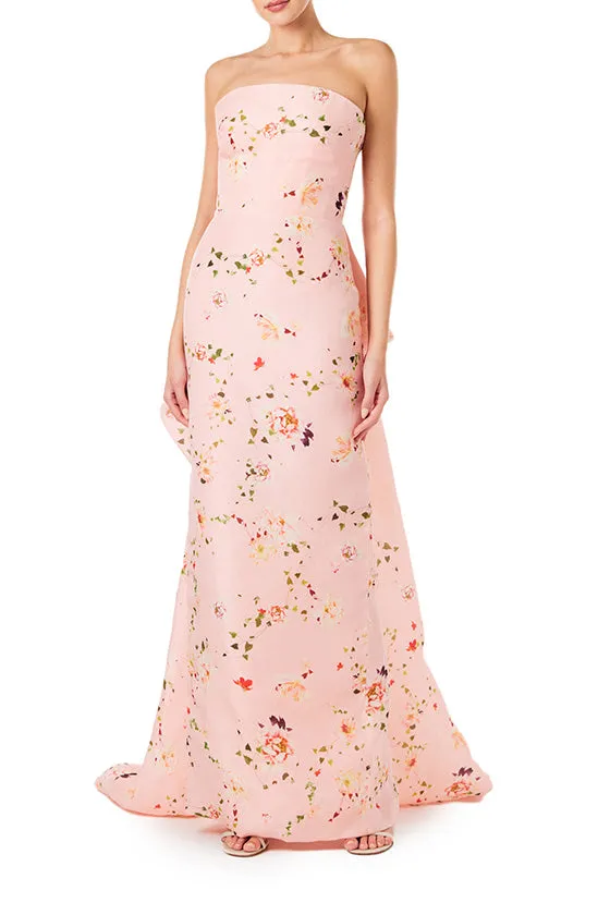 Floral Strapless Column Gown sold by Monique Lhuillier product image thumbnail 2