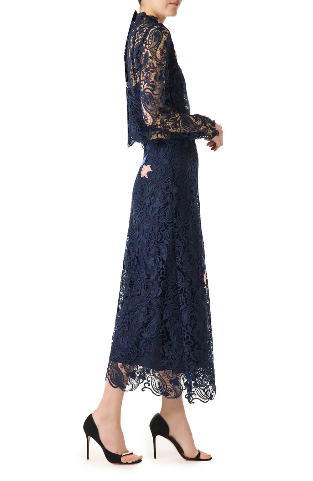 Long Sleeve Lace Blouse sold by Monique Lhuillier product image thumbnail 5