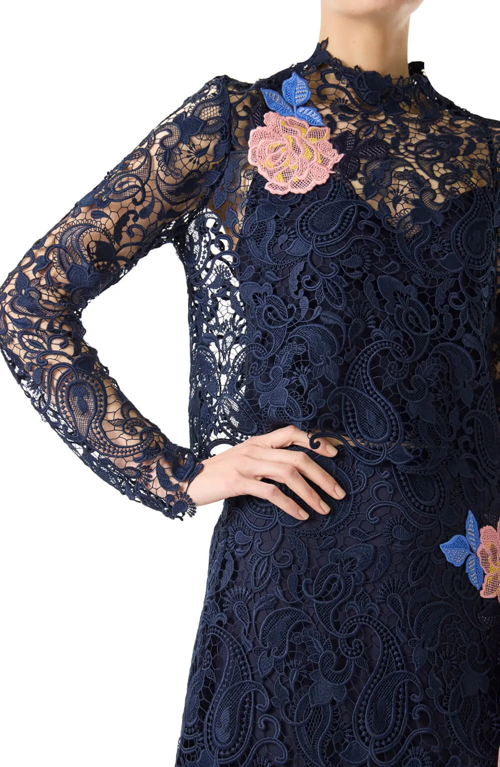 Long Sleeve Lace Blouse sold by Monique Lhuillier product image thumbnail 2