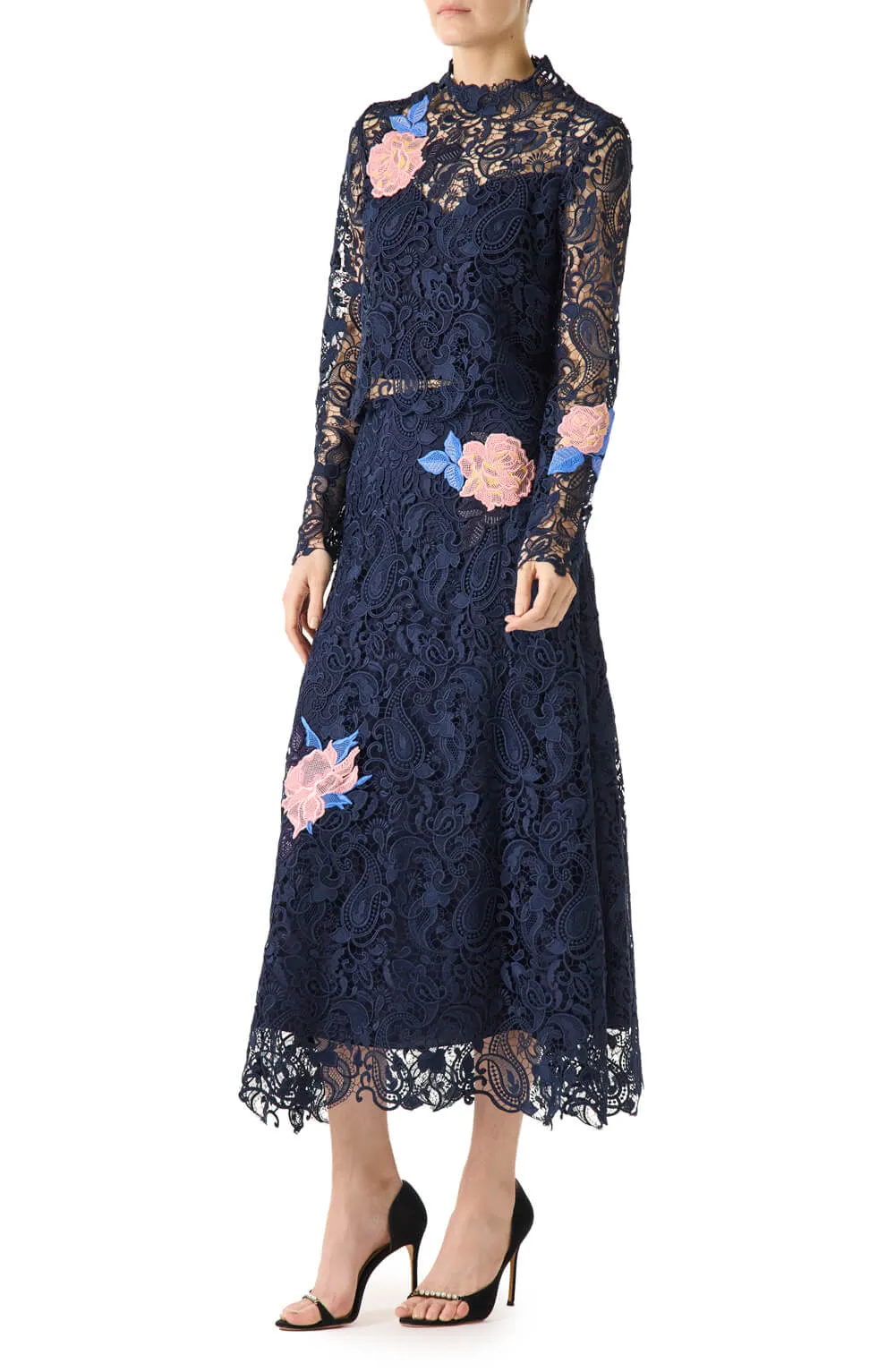 Long Sleeve Lace Blouse sold by Monique Lhuillier product image thumbnail 3