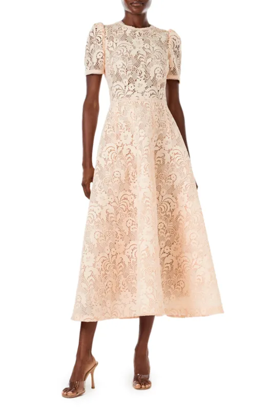 Short Sleeve Lace Cocktail Dress sold by Monique Lhuillier