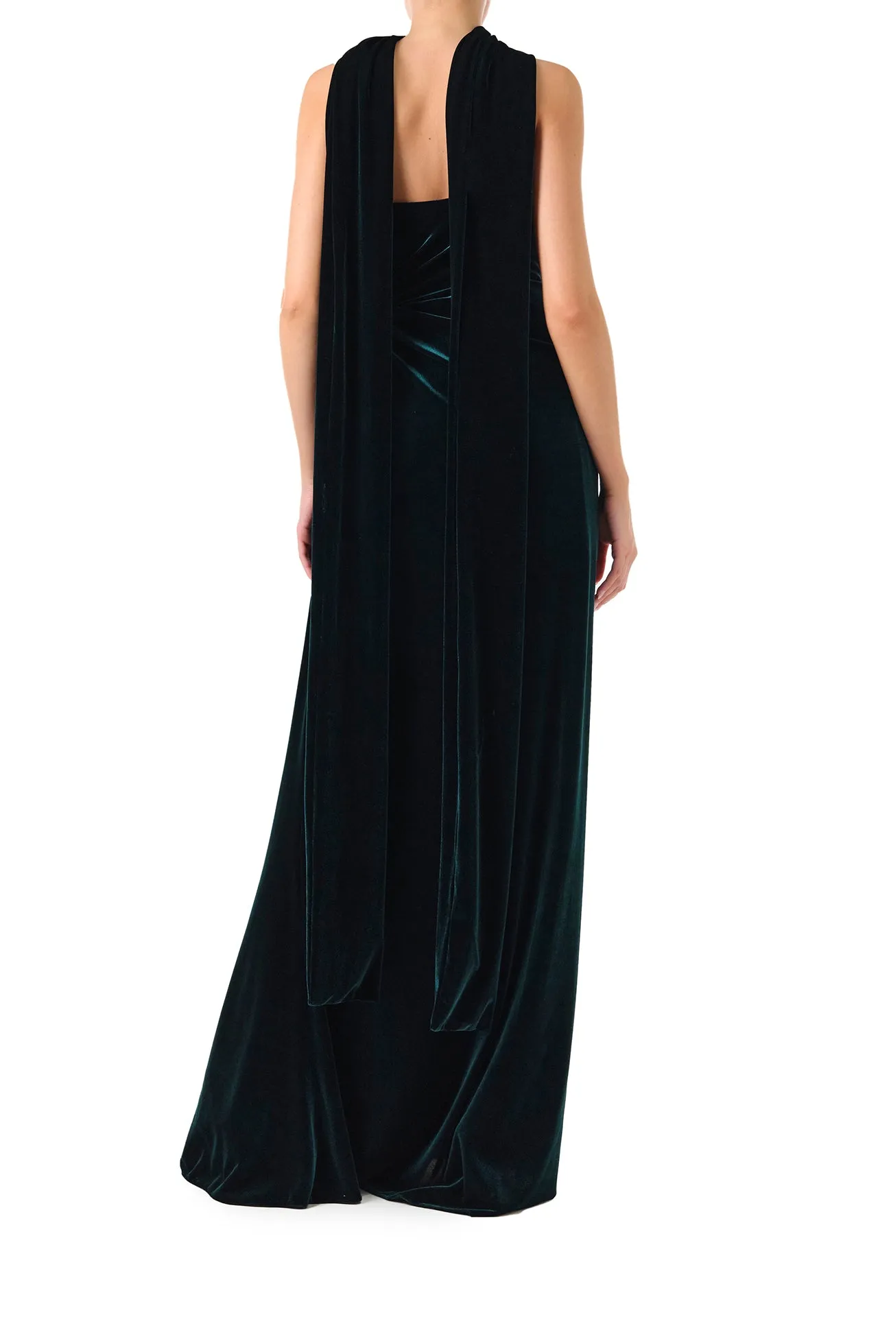 Strapless Velour Gown With Scarf sold by Monique Lhuillier product image thumbnail 5