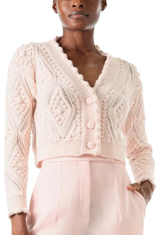 Cable Knit Cardigan sold by Monique Lhuillier