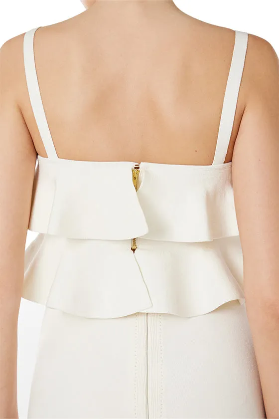 Cropped Ruffle Knit Top sold by Monique Lhuillier product image thumbnail 2