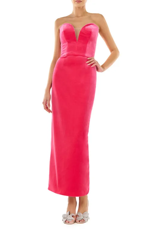 Strapless Velvet Cocktail Dress sold by Monique Lhuillier
