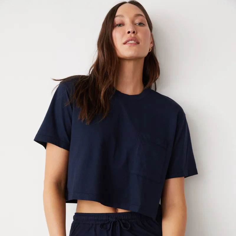 Organic Jersey Crop Pocket Tee sold by Monrow