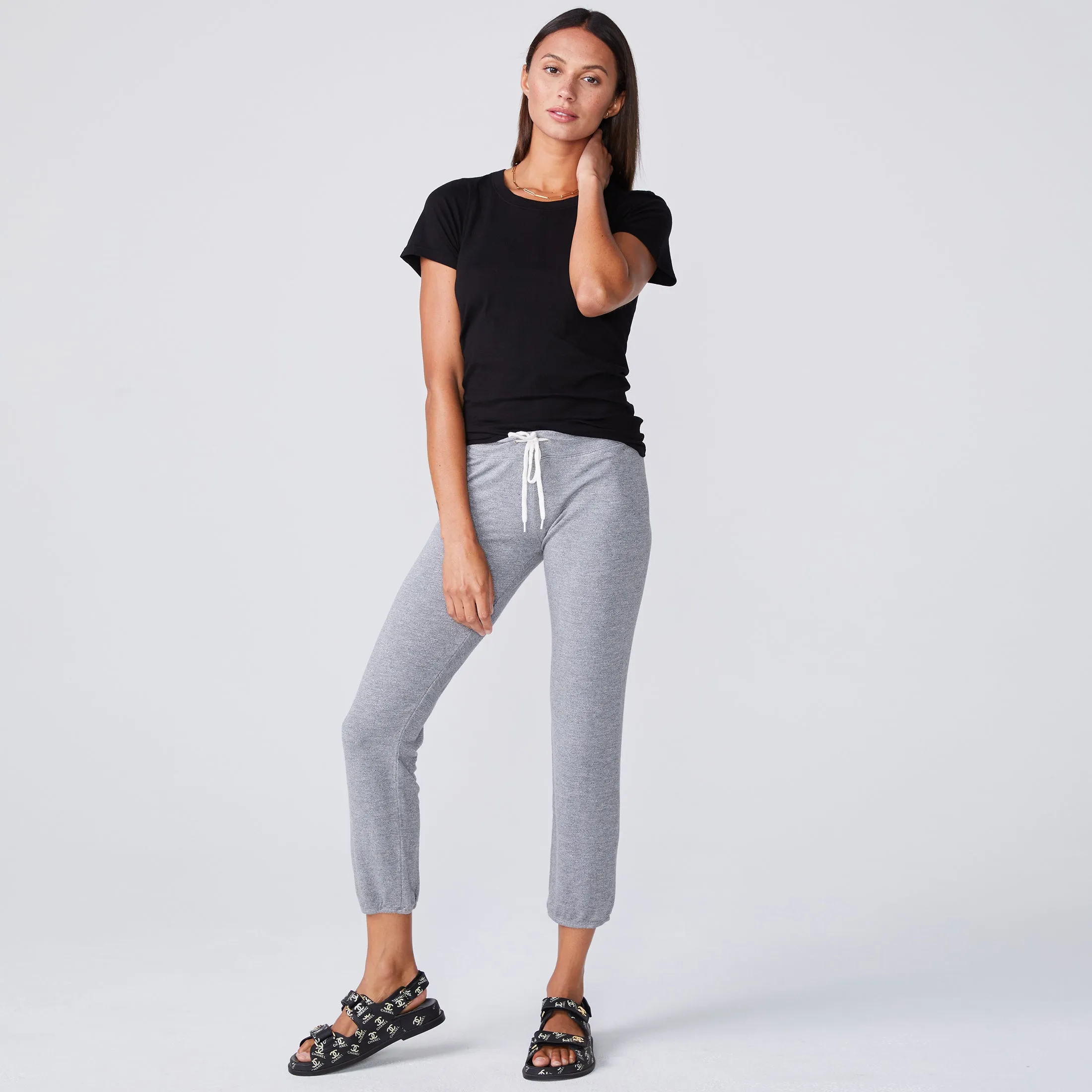 Super Fine Jersey Fitted Crew Neck Tee sold by Monrow product image thumbnail 3