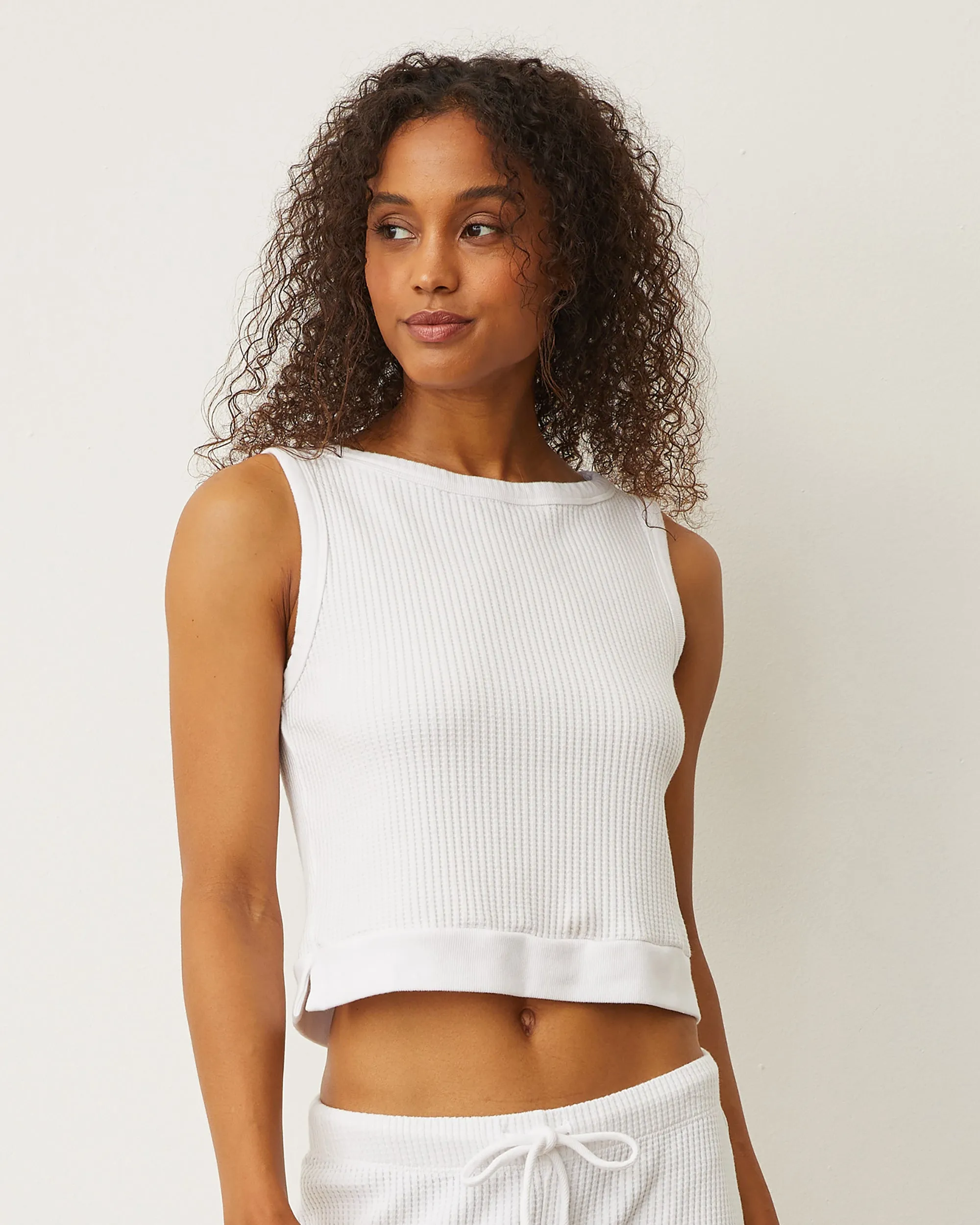 Waffle Boxy Tank sold by Monrow product image thumbnail 4