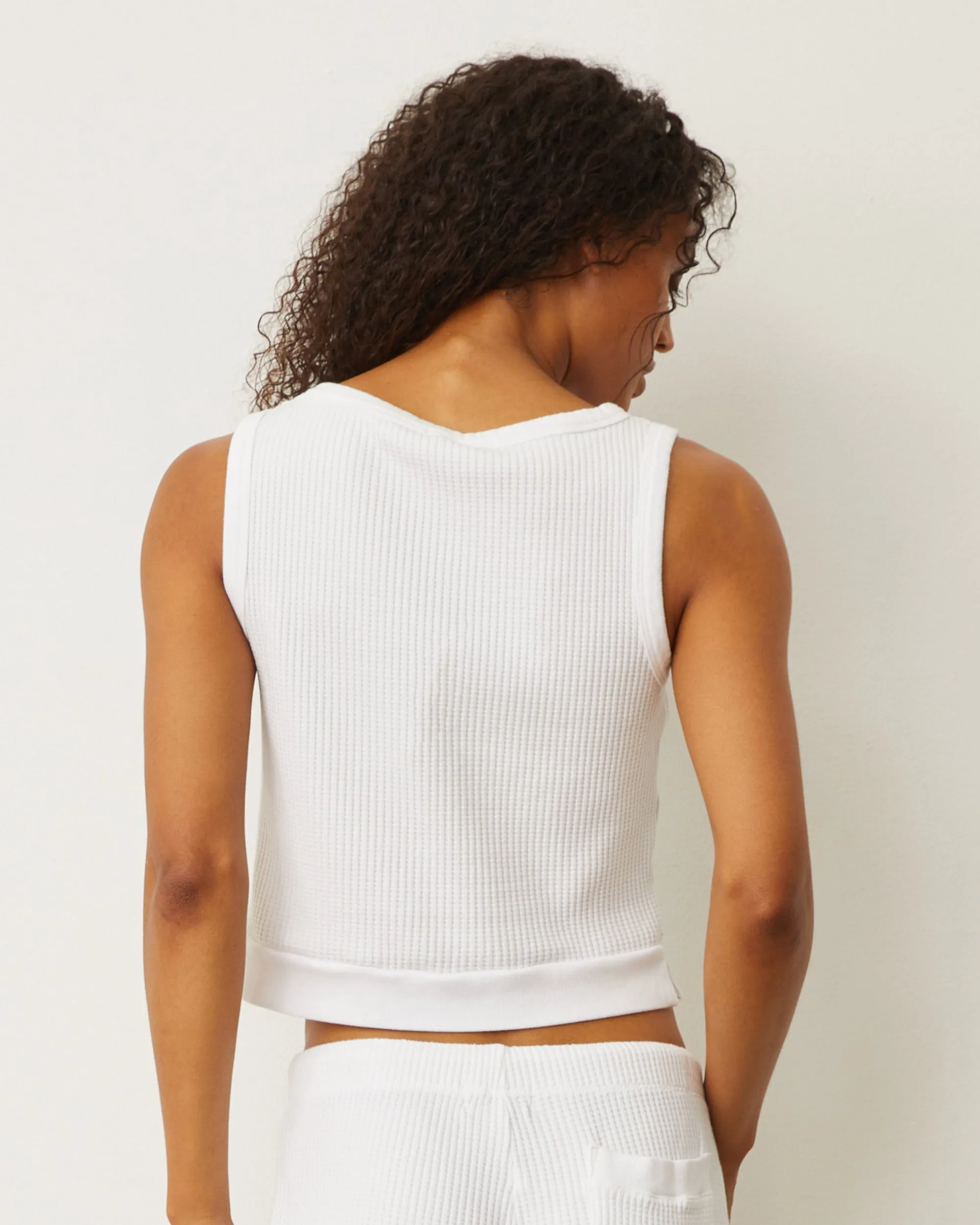 Waffle Boxy Tank sold by Monrow product image thumbnail 3