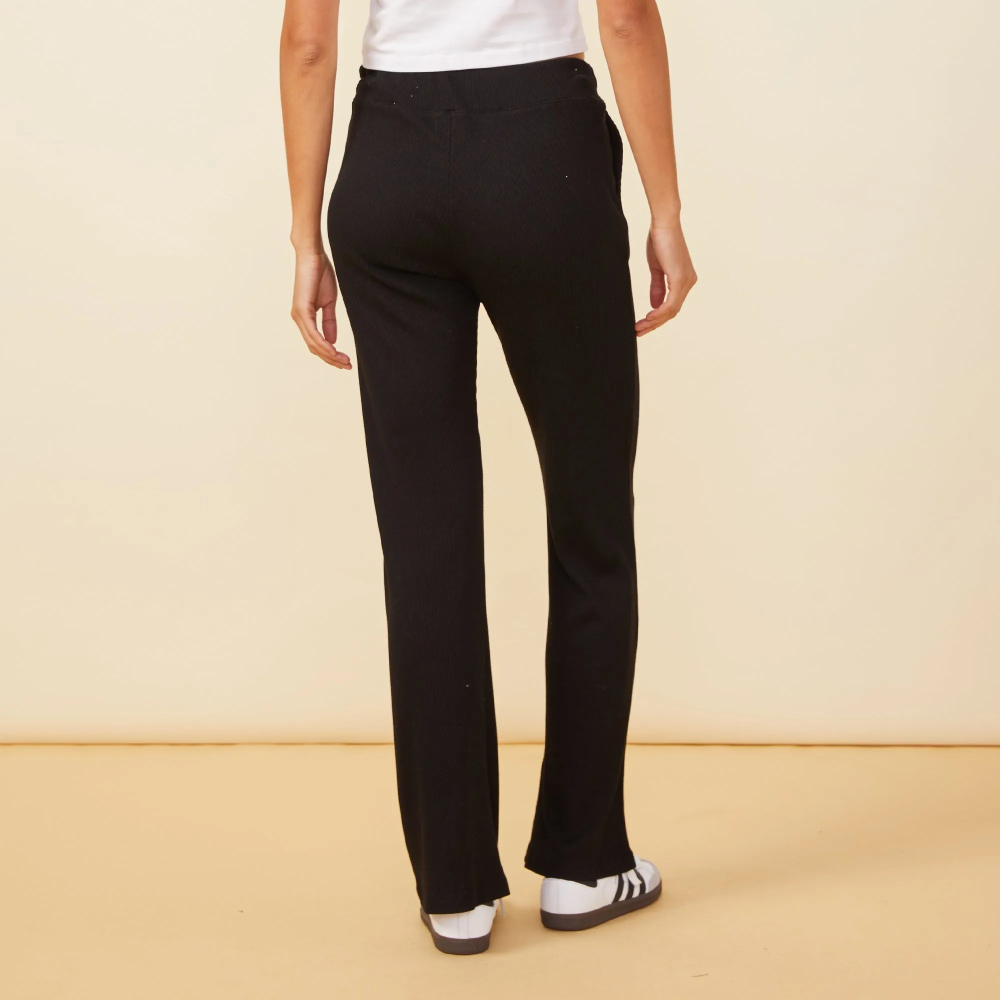 Rib Straight Leg Pant sold by Monrow product image thumbnail 4