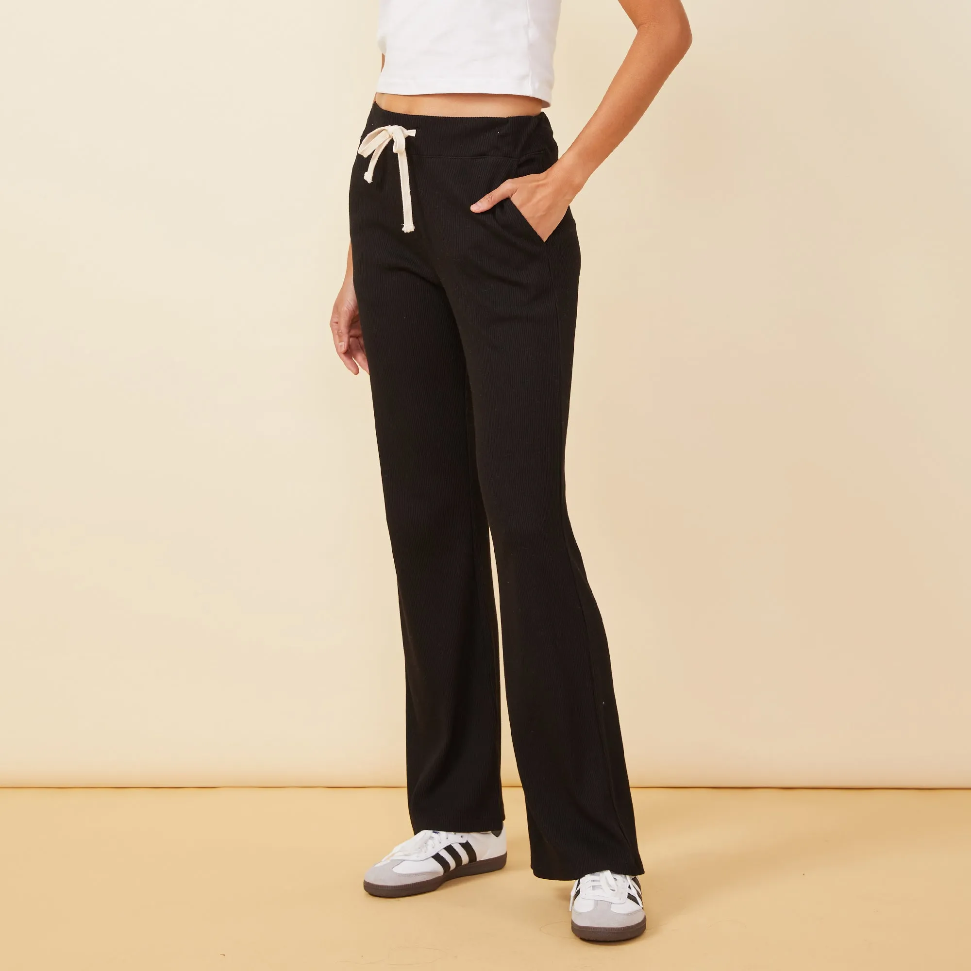 Rib Straight Leg Pant sold by Monrow product image thumbnail 3