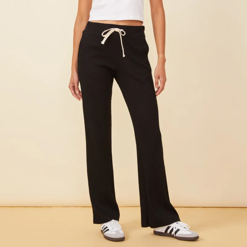 Rib Straight Leg Pant sold by Monrow