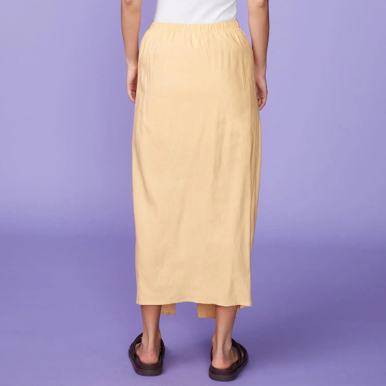 Linen Sarong Skirt sold by Monrow product image thumbnail 4
