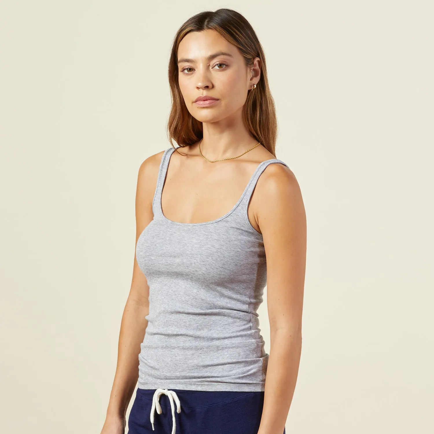 Supimafine Rib Scoop Neck Tank sold by Monrow product image thumbnail 2