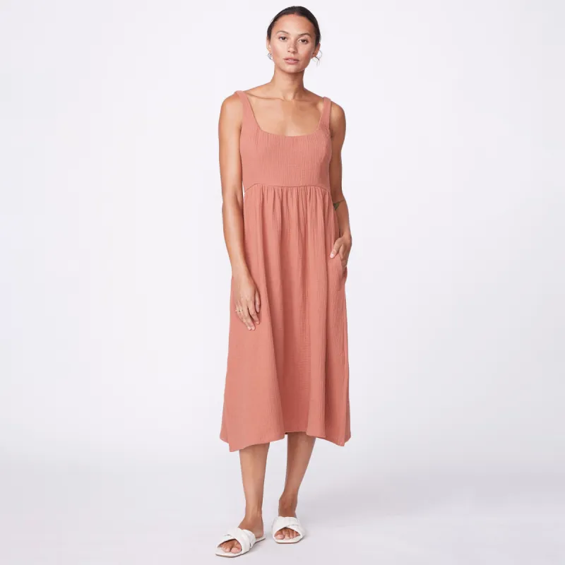 Gauze Sleeveless Maxi Dress sold by Monrow