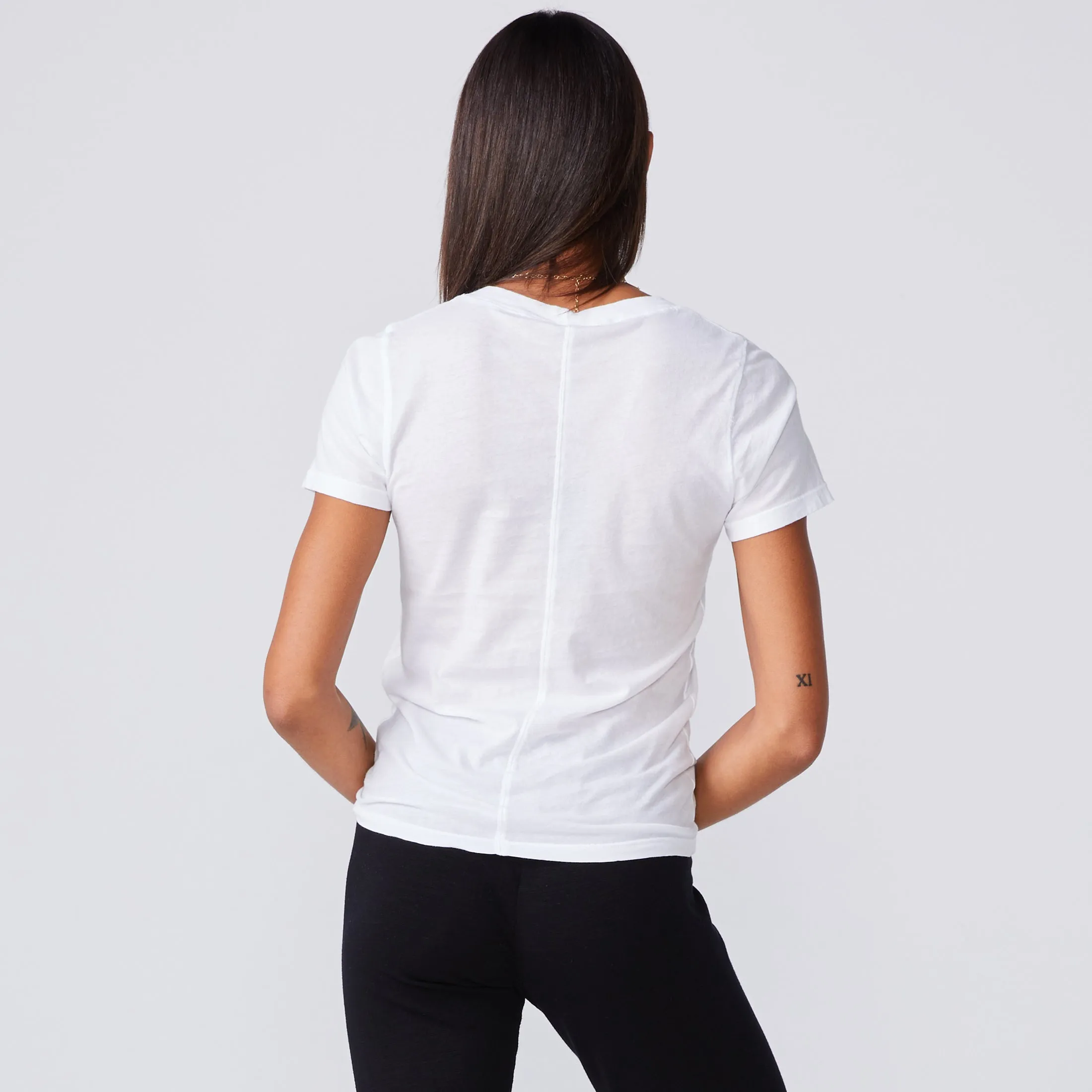 Super Fine Jersey Fitted Crew Neck Tee sold by Monrow product image thumbnail 5