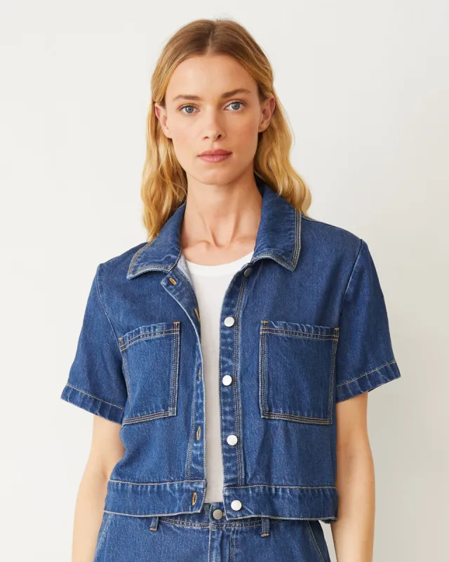 Soft Denim Short Sleeve Shirt sold by Monrow