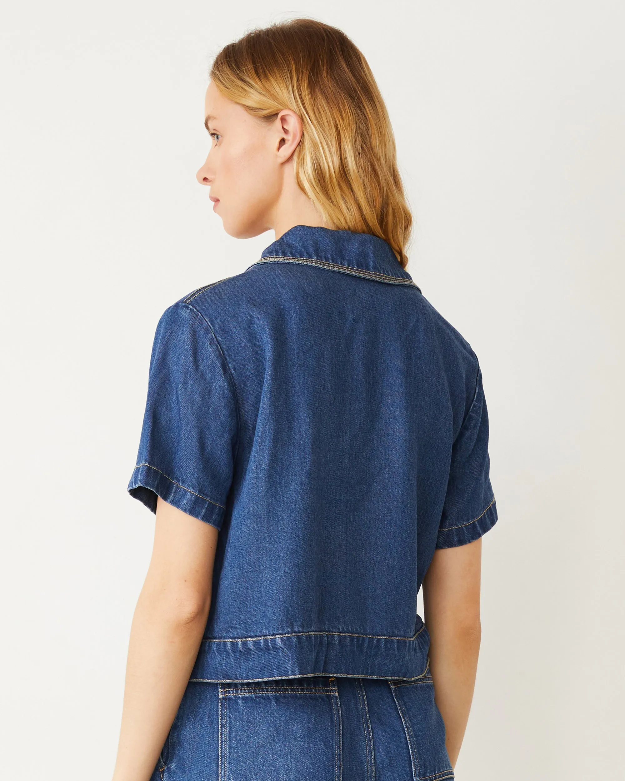 Soft Denim Short Sleeve Shirt sold by Monrow product image thumbnail 4