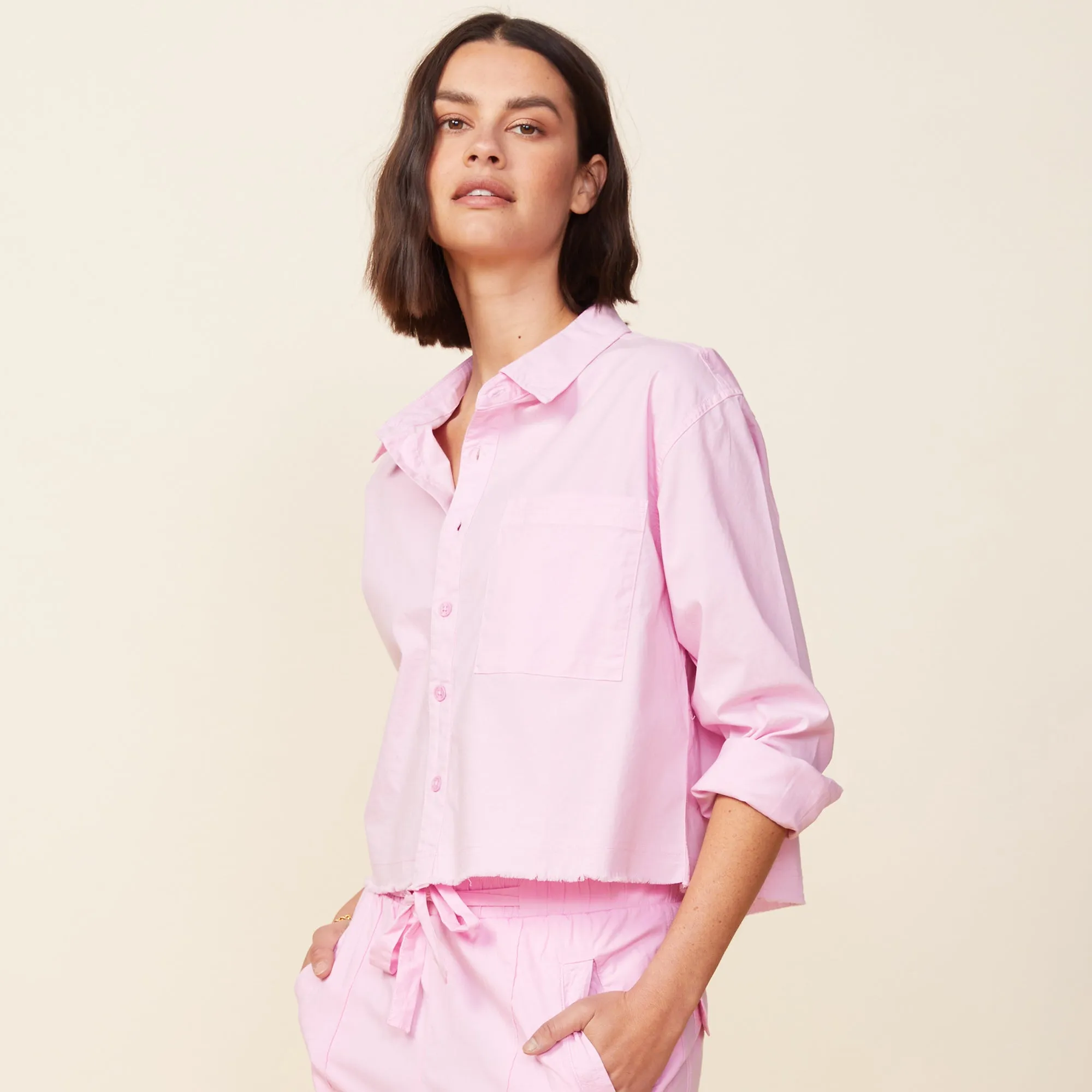 Cropped Poplin Shirt sold by Monrow product image thumbnail 5