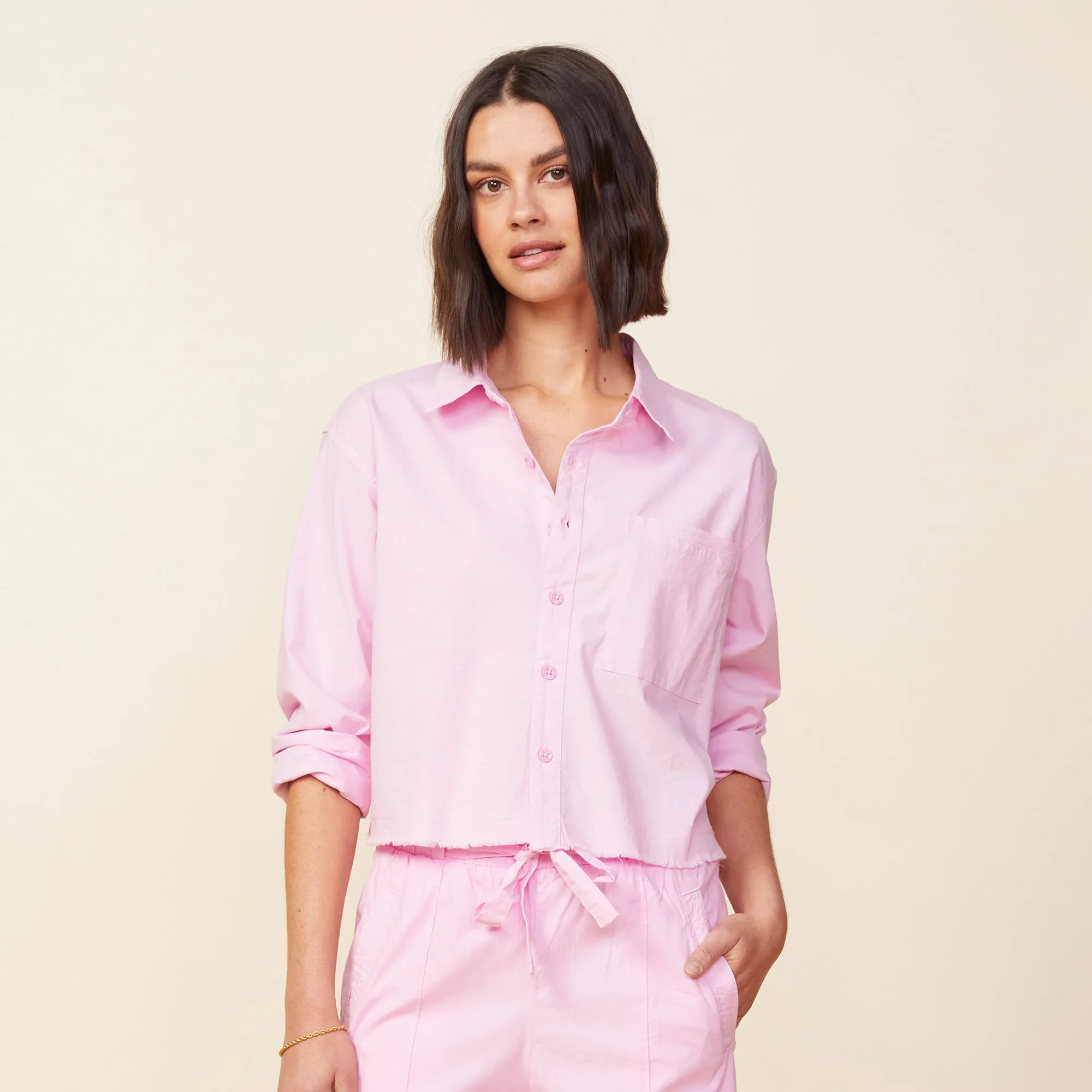 Cropped Poplin Shirt sold by Monrow product image thumbnail 3