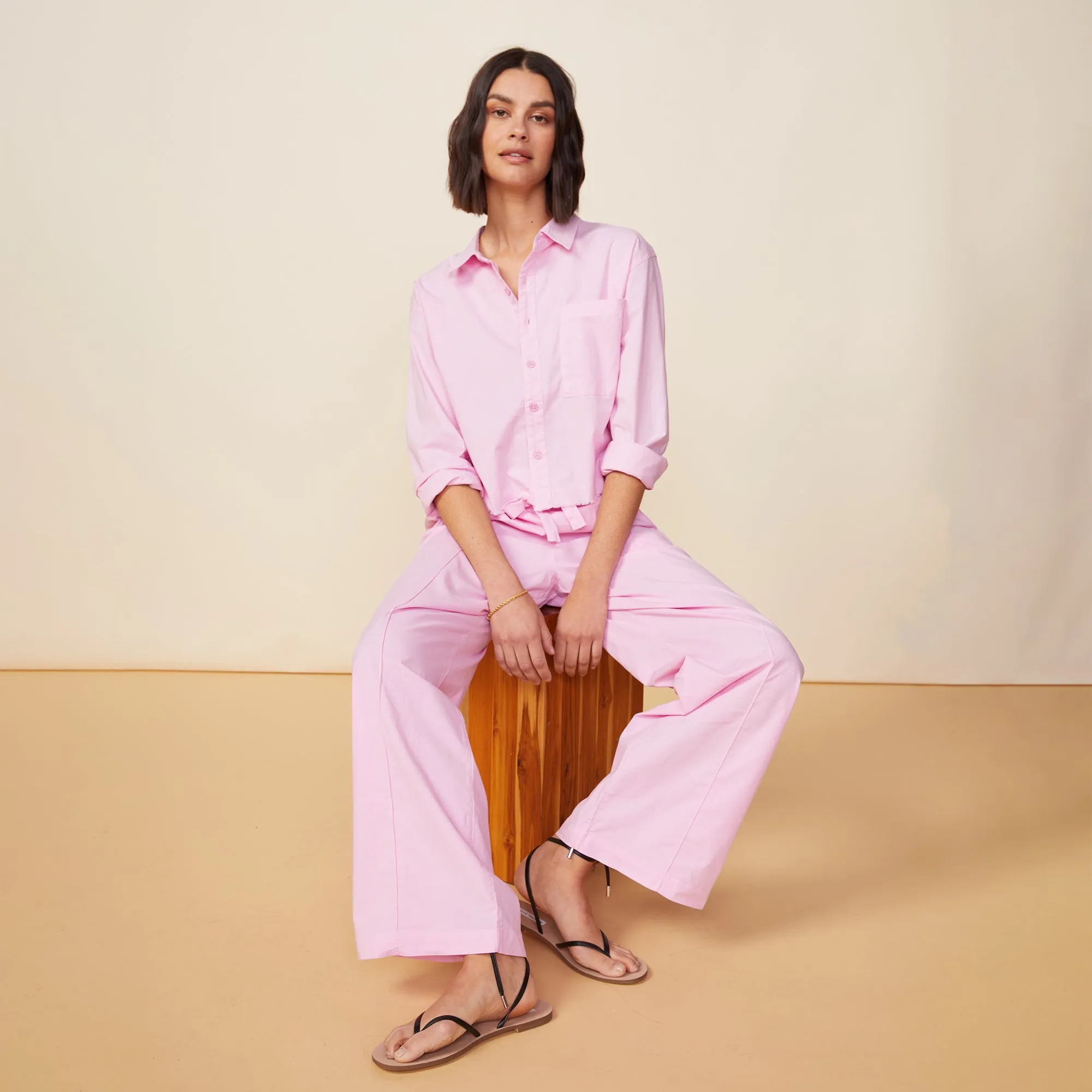 Cropped Poplin Shirt sold by Monrow product image thumbnail 2