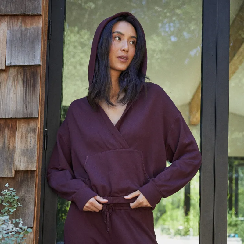 Supersoft Fleece V Hoody with Silky Piping sold by Monrow