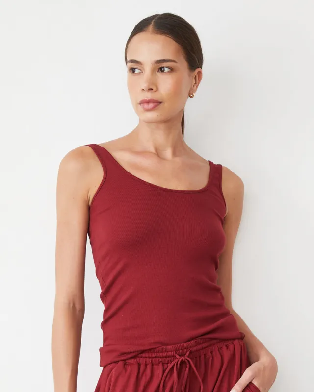 Supimaluxe Rib Scoop Neck Tank sold by Monrow