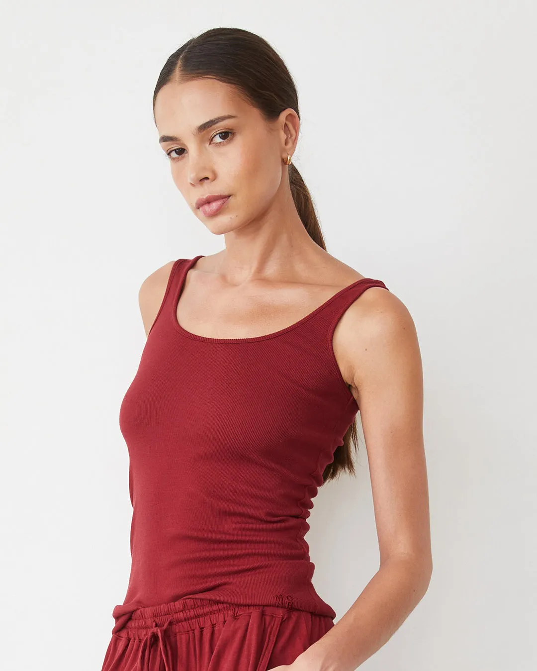 Supimaluxe Rib Scoop Neck Tank sold by Monrow product image thumbnail 3