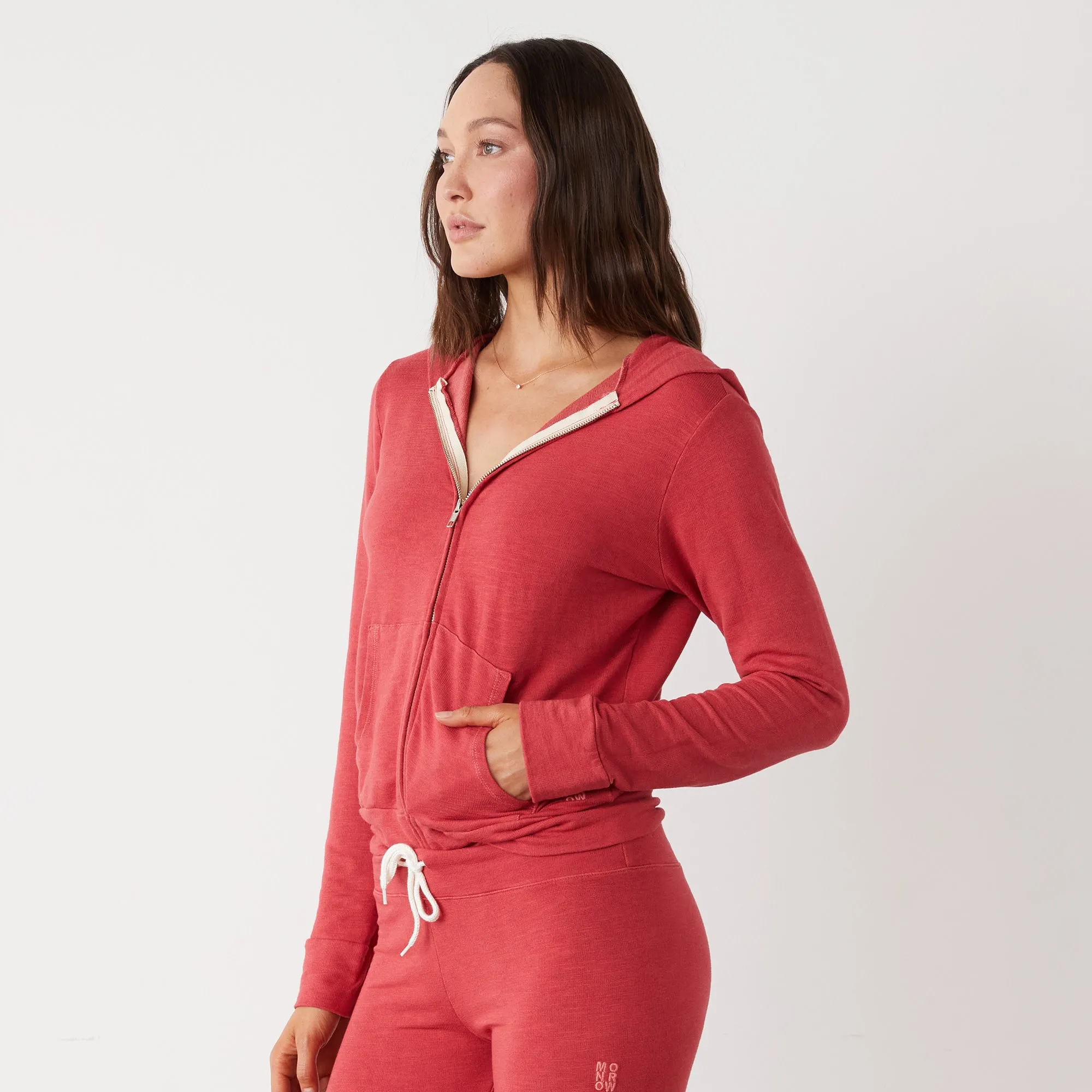 Supersoft Zip Up Hoody sold by Monrow product image thumbnail 4