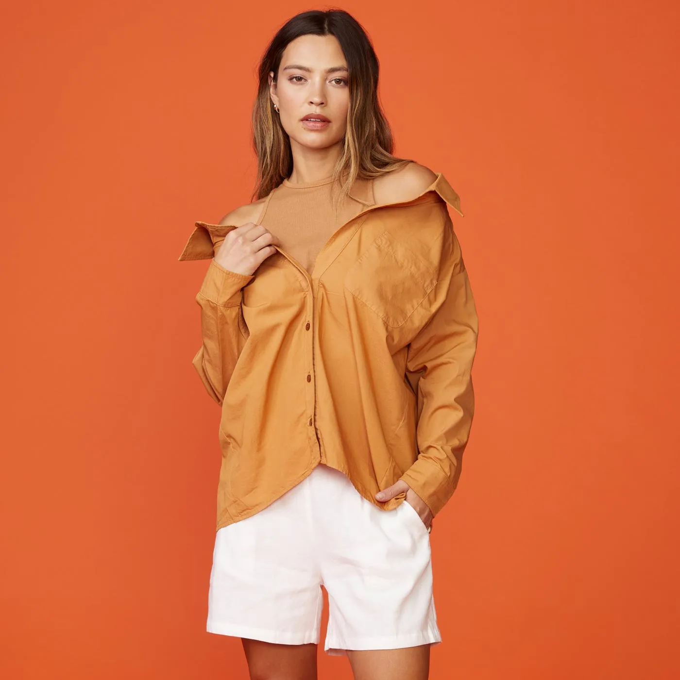 Poplin Tank Shirt sold by Monrow