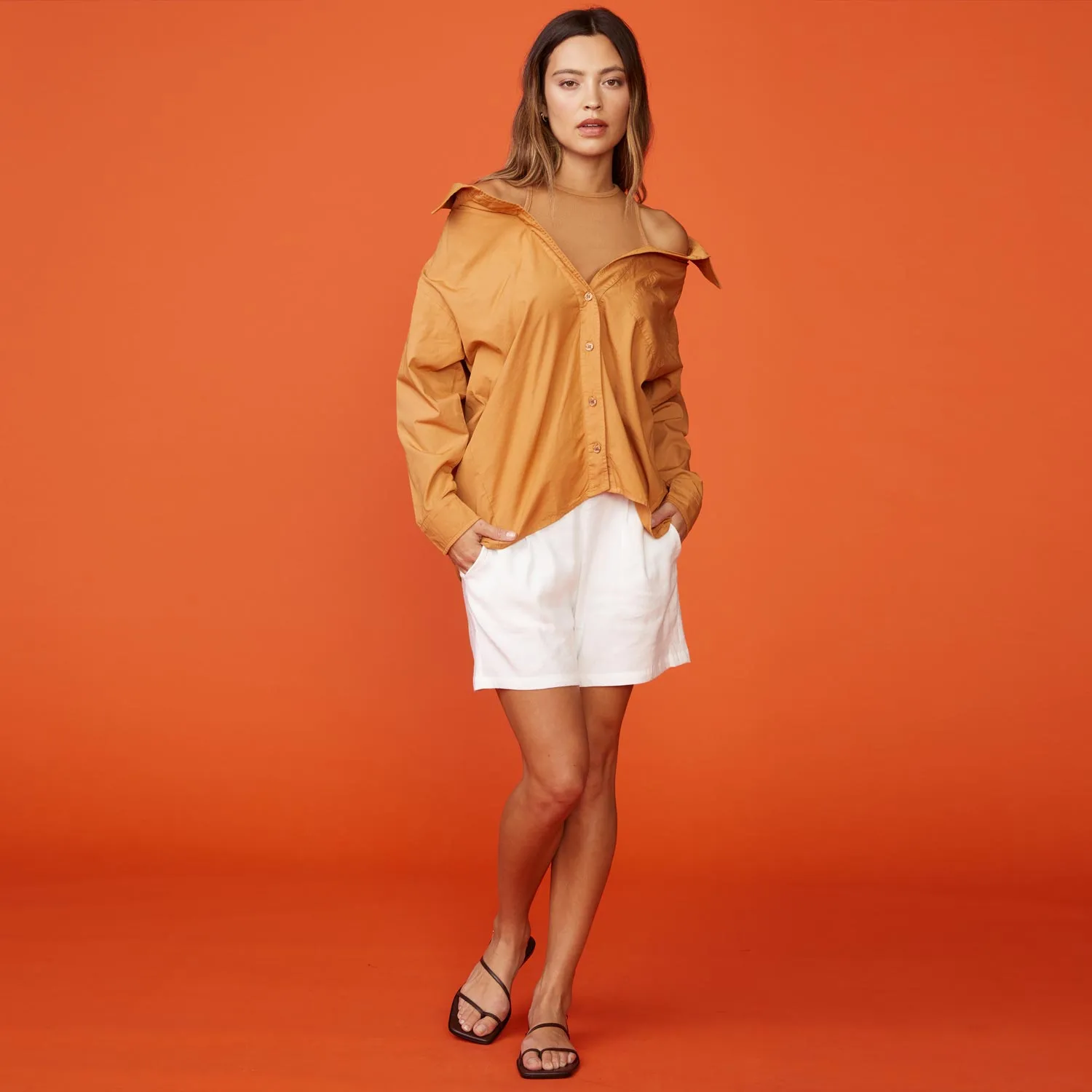 Poplin Tank Shirt sold by Monrow product image thumbnail 2