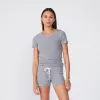 Textured Tri-Blend Fitted Crew Neck Tee sold by Monrow