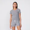 Textured Tri-Blend Fitted Crew Neck Tee sold by Monrow